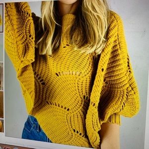 ELODIE ANTHROPOLOGIE BALLOON SLEEVE SWEATER